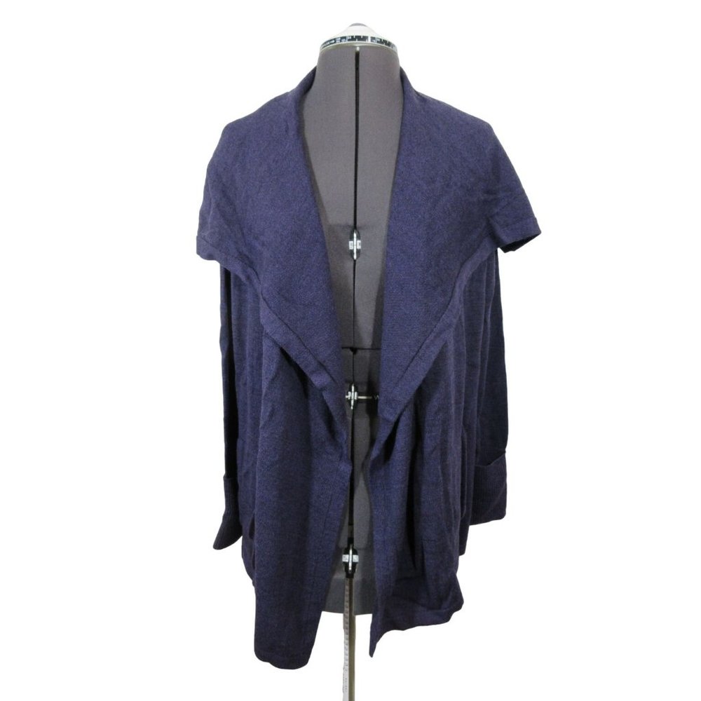 Eddie Bauer women's wool blend shawl neck open‎ wrap cardigan MP